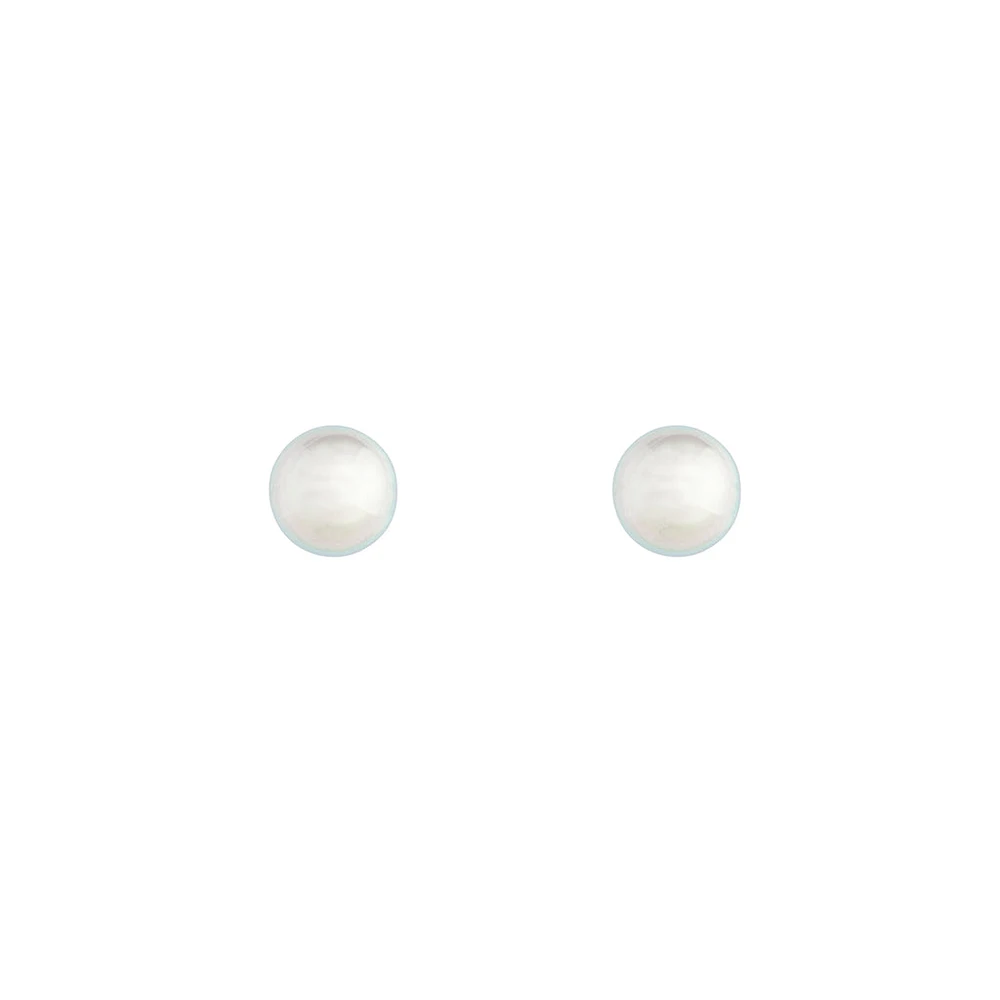 Classic Silver Mermaid Stud Earrings