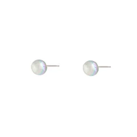 Classic Silver Mermaid Stud Earrings