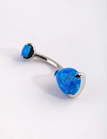 Surgical Steel Opal Belly Bar