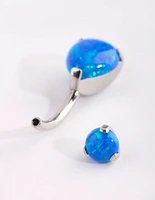 Surgical Steel Opal Belly Bar