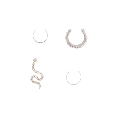 Silver Snake Stud & Cuff Pack