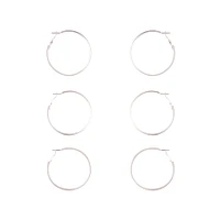 Silver Gold Gunmetal Glitter Hoop Earring Pack