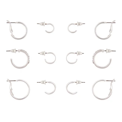 Silver Variety Hoop 6-Pack