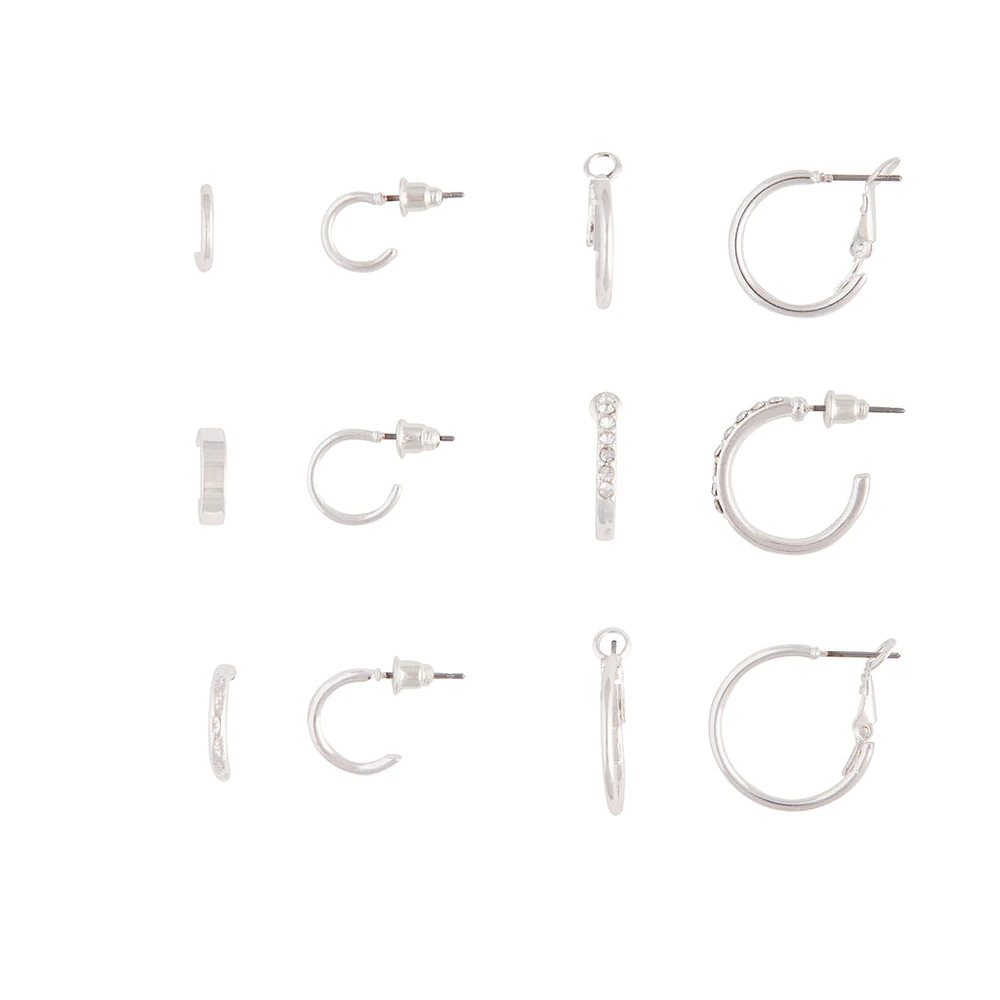 Silver Variety Hoop 6-Pack