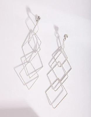 Silver Fine Diamond Cut Earrings