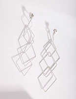 Silver Fine Diamond Cut Earrings
