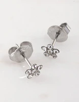 Surgical Steel Crystal Daisy Piercing Stud