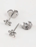 Surgical Steel Crystal Daisy Piercing Stud