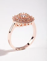 Gold Round Surround Cubic Zirconia Ring