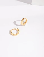 Gold Plated Sterling Silver Huggie Hoop Earrings