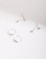 Sterling Silver Ball Mix Earring Pack