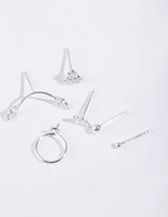 Sterling Silver Stud Earring Pack