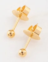 Gold 24K Ball Piercing Stud 3mm