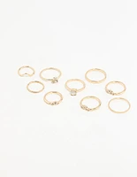 Gold Fine Moonstone Ring Pack