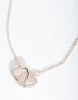 Rose Gold Double Heart Necklace