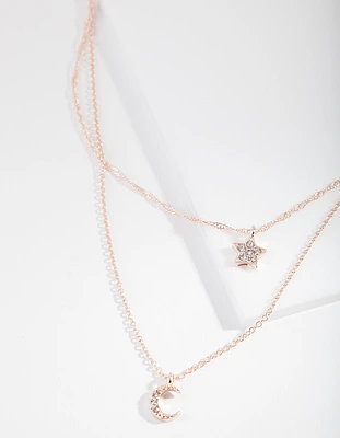 Rose Gold Starry Night Necklace