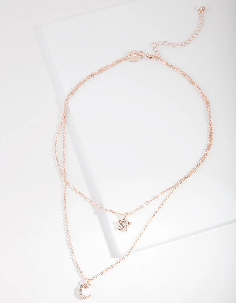 Rose Gold Starry Night Necklace