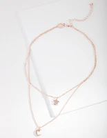 Rose Gold Starry Night Necklace