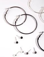 Mixed Metal Stud & Hoop Earring 6-Pack