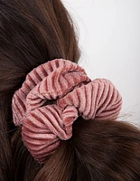 Neutral Velvet Cord Scrunchie Pack