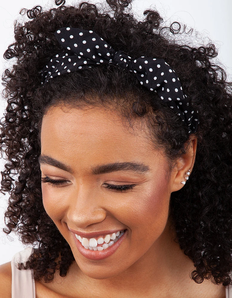 Black & White Bow Headband