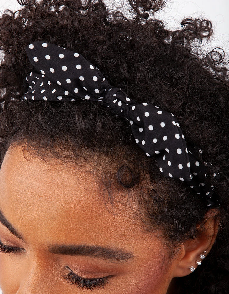 Black & White Bow Headband