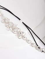 Diamante Silver Stretch Headband