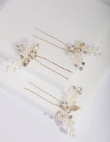 Gold Garden Pearl Pins