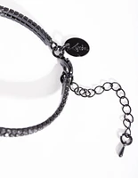 Black Diamante Hand Chain