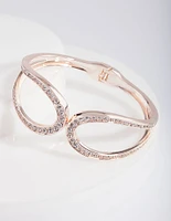 Rose Gold Crystal Loop Bracelet