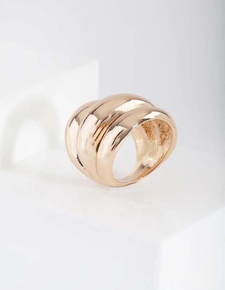 Gold 3 Layer Ring