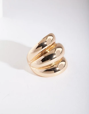 Gold 3 Layer Ring