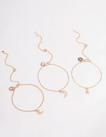 Rose Gold Celestial Bracelet or Anklet Pack