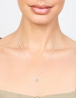 Silver Circle Diamante Necklace