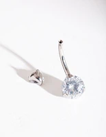 Titanium Classic Diamante Belly Bar