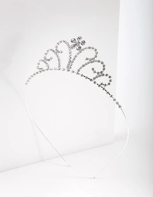 Kids Silver Pretty Tiara Headband