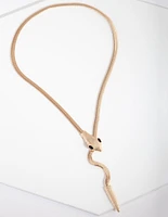 Gold Snake Wrap Necklace