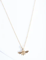 Gold Plated Sterling Silver Bee Necklace