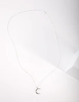 Sterling Silver Crescent Moon Necklace