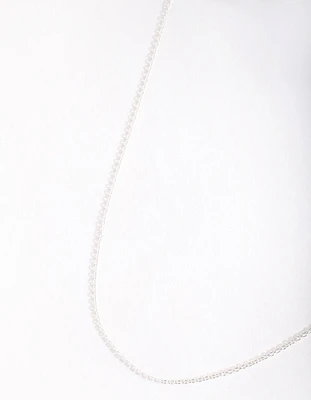 Sterling Silver 45cm Plain Chain Necklace