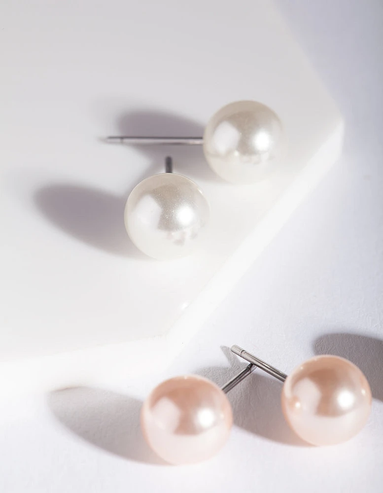 Pearl Stud Earring Pack