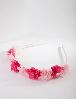 Kids Pink Floral Headband