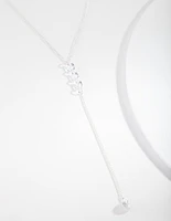 Silver Cubic Zirconia Drop Necklace