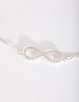 Silver Infinity Diamante Bracelet