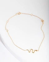 Gold Plated Sterling Silver Snake Bracelet Anklet