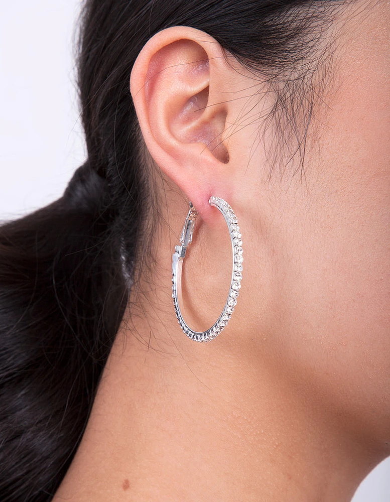 Silver Diamante Multi Hoop Earring Pack