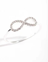 Silver Cubic Zirconia Infinity Ring