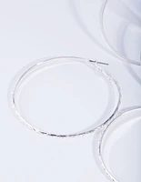 Silver Fine Hoop Earring Pack