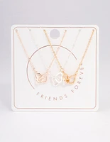 Mixed Metal Heart to Heart Necklace Pack