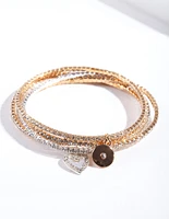 Mesh Diamante Bracelet 5-Pack